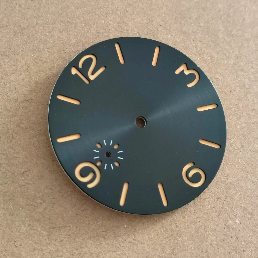 39mm black dial Thickness 0.8mm for ST3600 ETA6497 movement Green luminous