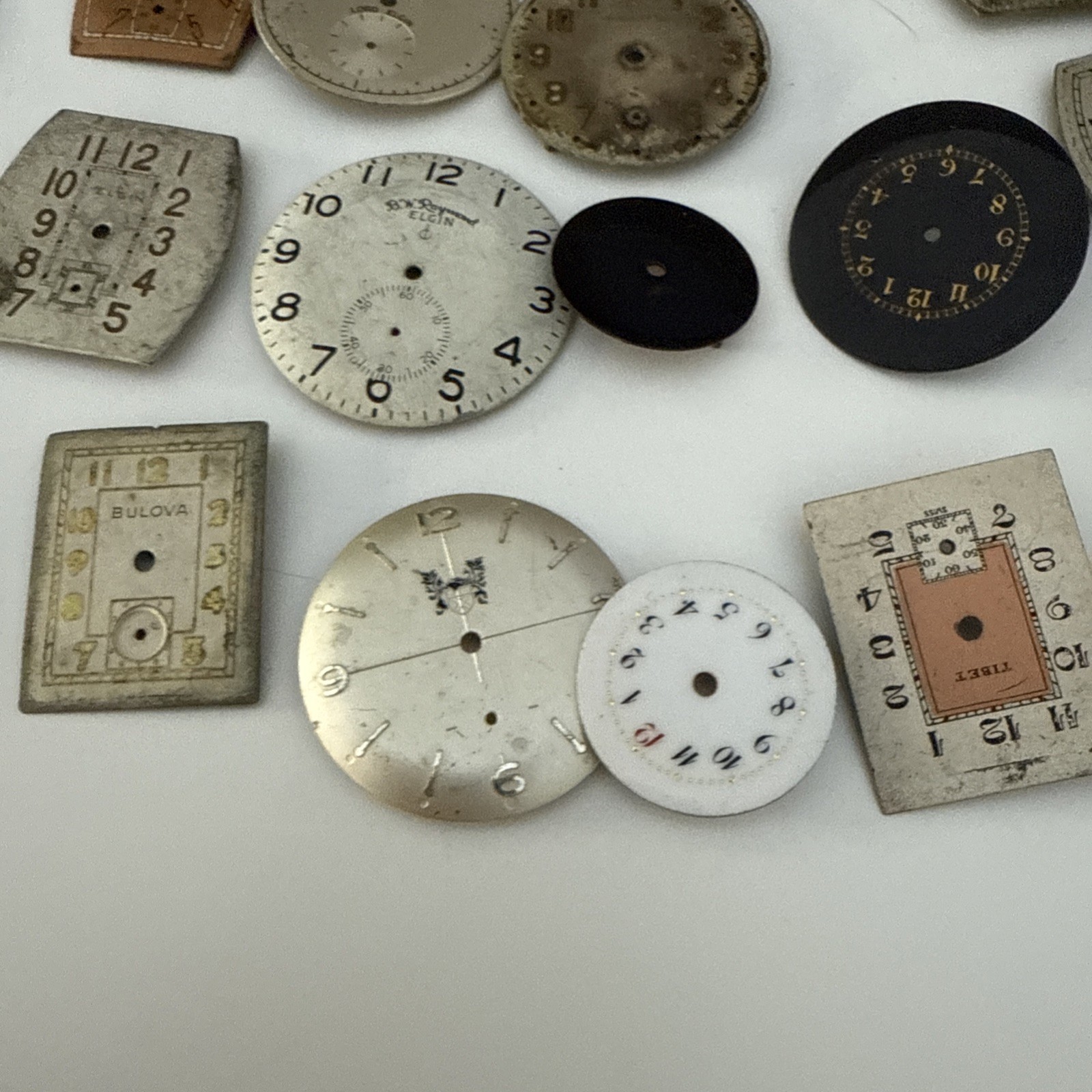Lot Of Watch Dials (Bulova, Lord Elgin, Elgin, Waltham)