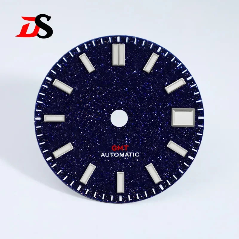 28.5mm Blue Sands Dial Blue Lume Stone for NH34GMT Movement Watch Accessories