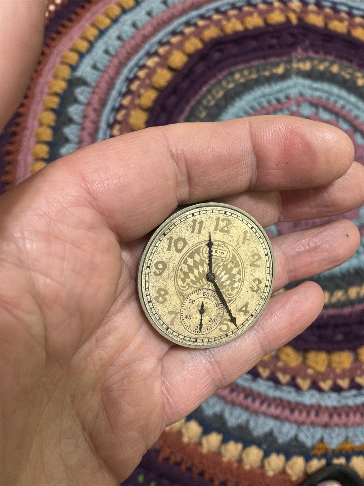 1929 Elgin National Watch Co. 12s 7J Grade 303 Art Deco Checkerboard Dial Parts