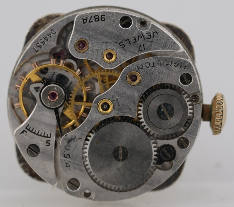 HAMILTON cal. 987A, 17j WRIST WATCH MOVEMENT 044557, FOR REPAIR (OJ)