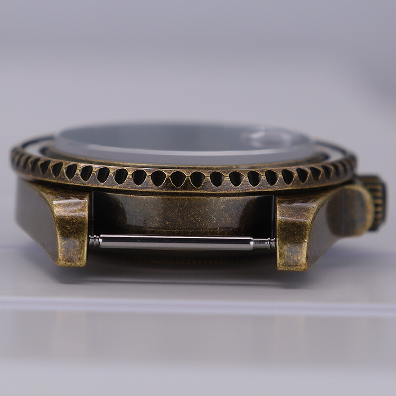 A-level 40mm Retro Bronze Watch Cases Stainless Steel For Seiko nh35 36 Movement