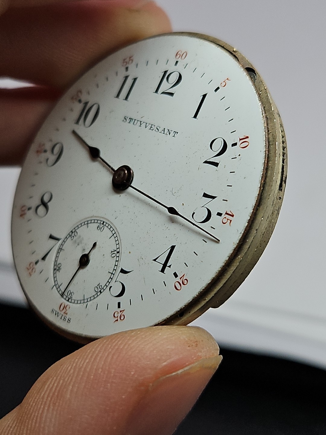 Knickerbocker Stuyvesant Pocket Watch Movement 41.94mmFor Parts/Repair