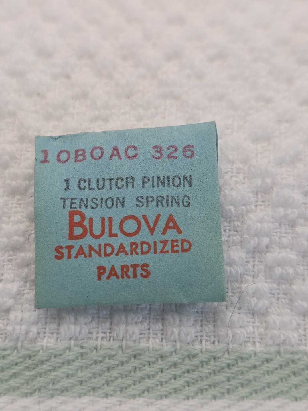 Bulova 1 Clutch Pinion Tension Spring 10BOAC #326 NOS