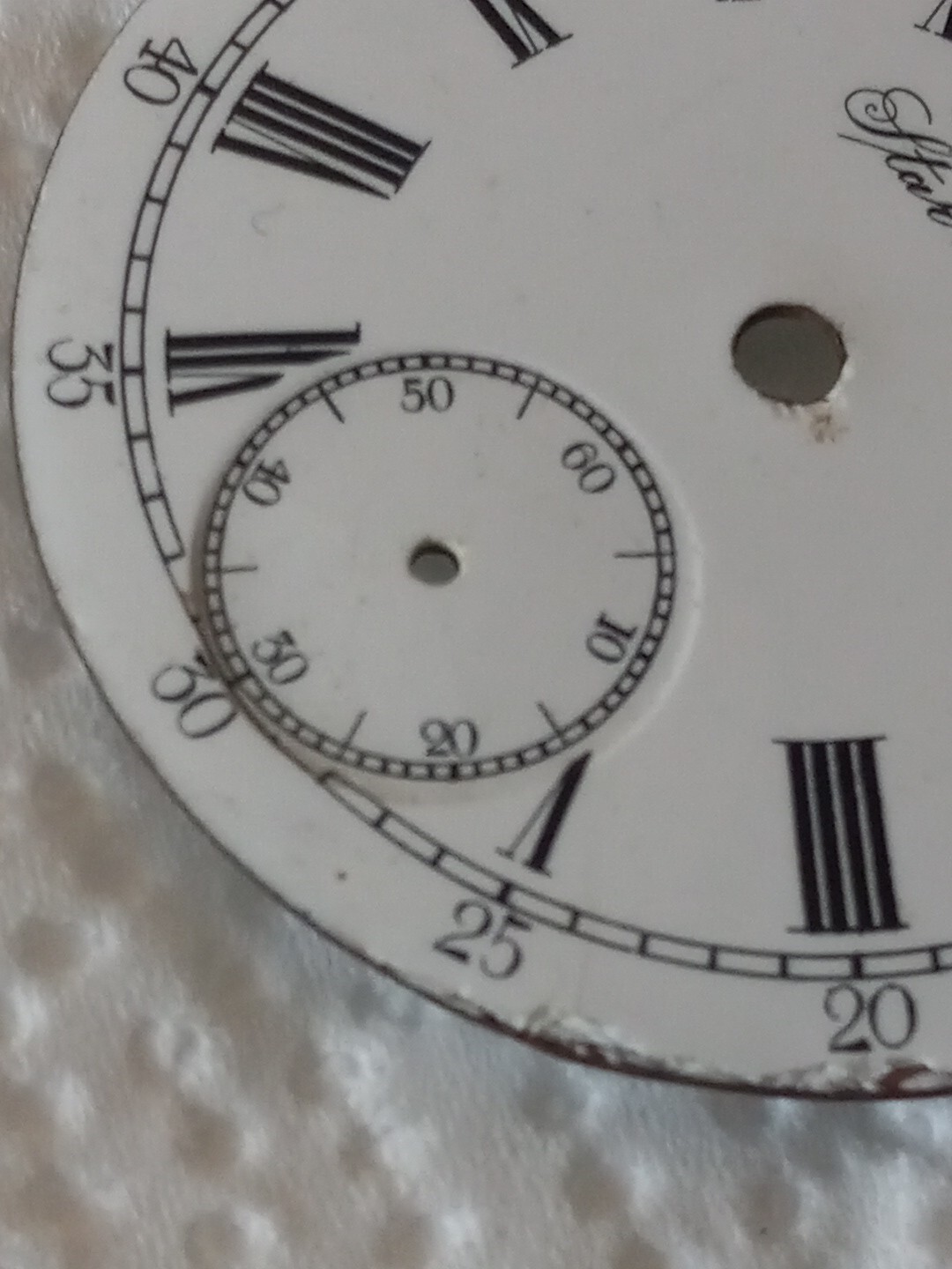 ANTIQUE STAR WATCH CO. POCKET WATCH PORCELAIN DIAL ROMAN #