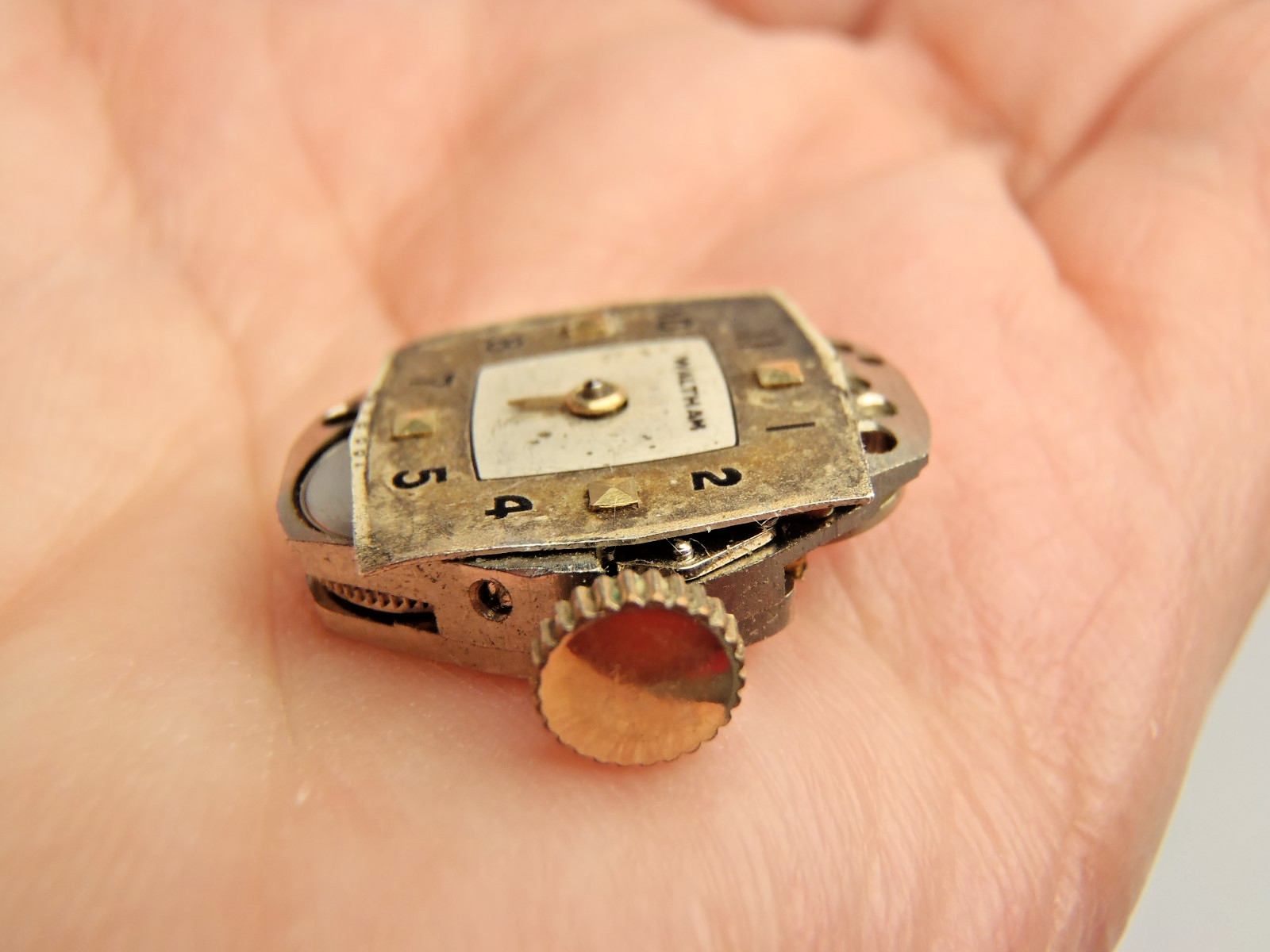 Vintage Elgin Cal. 799 Mechanical Watch Movement 17J Waltham Dial USA RUNNING