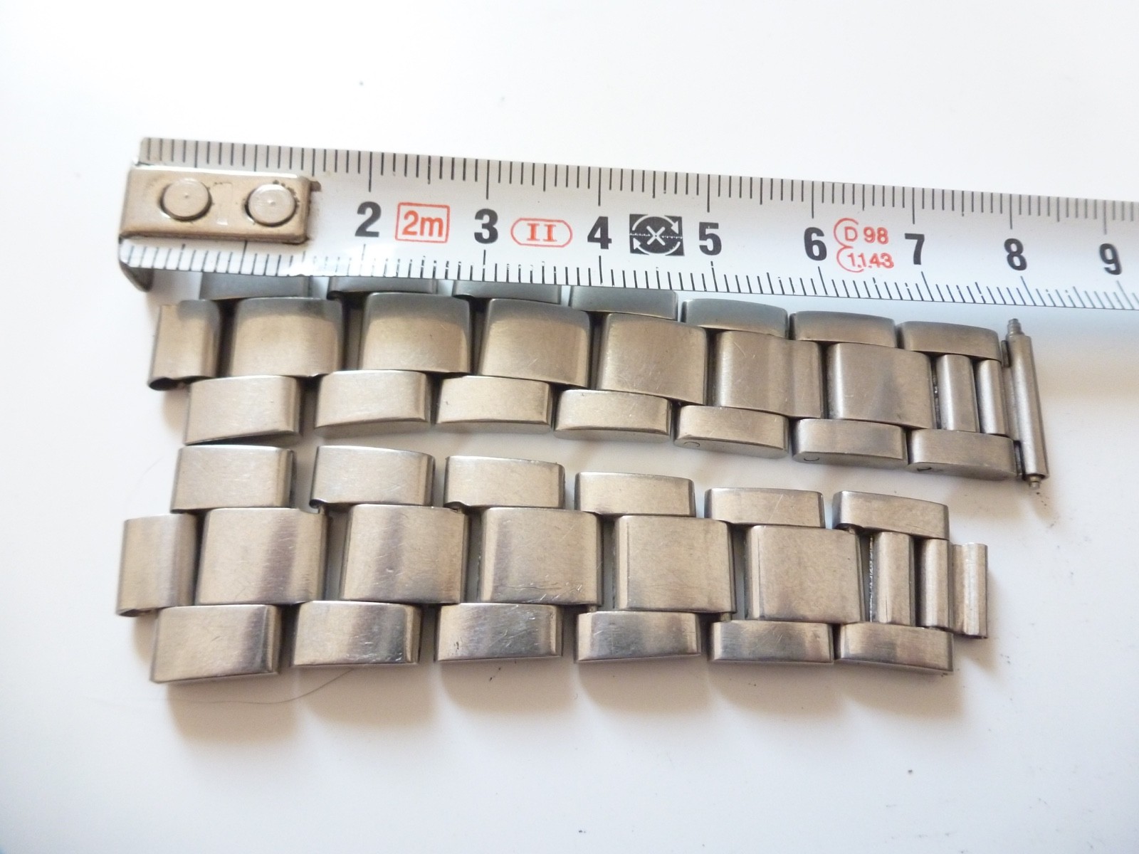2 Half ORIGINAL Rolex Steel Bracelet 78350 19MM length Oyster without ends