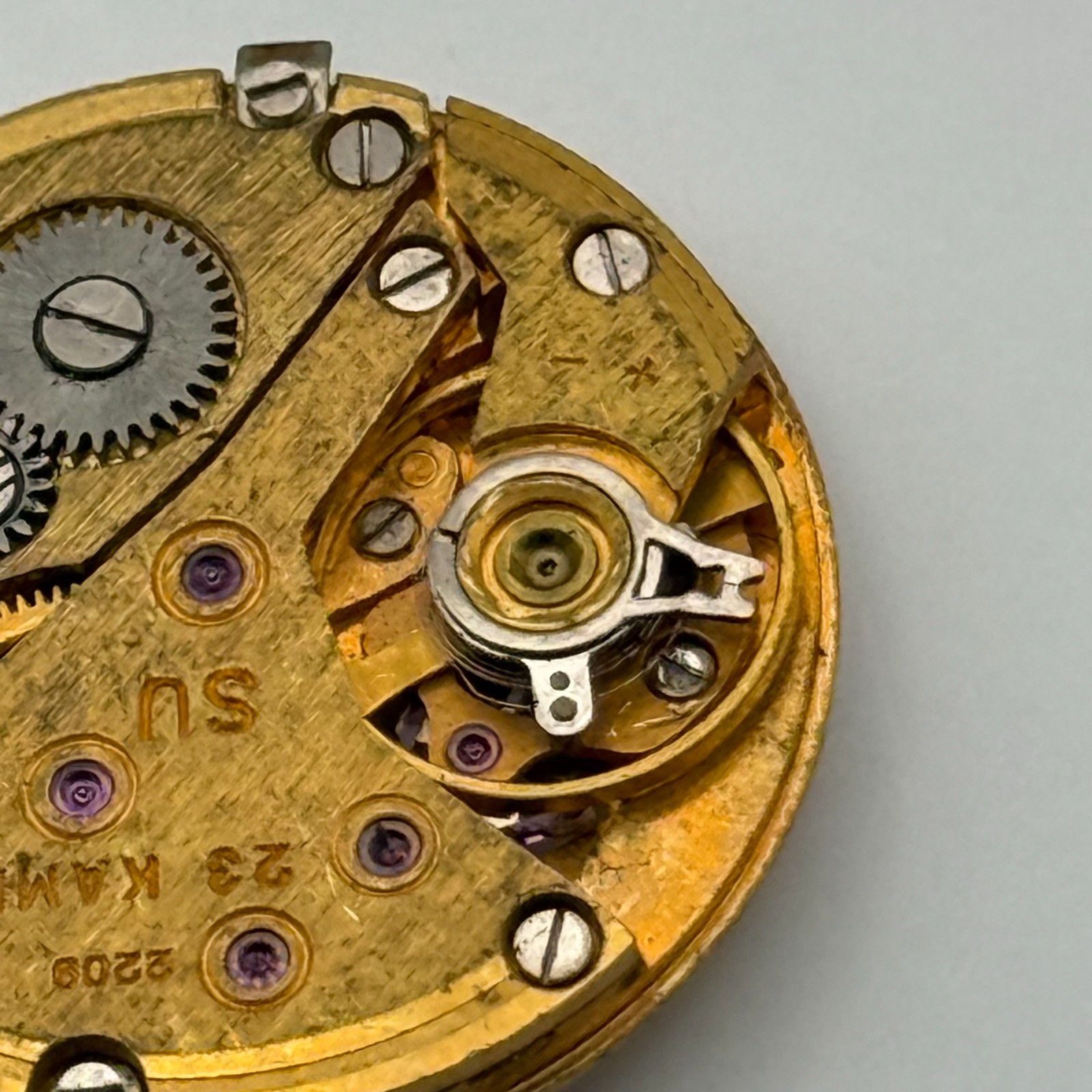 Luch 2209 Watch Movement Soviet Ultra Thin 23 Kamhr Manual Vintage Parts 22.6mm