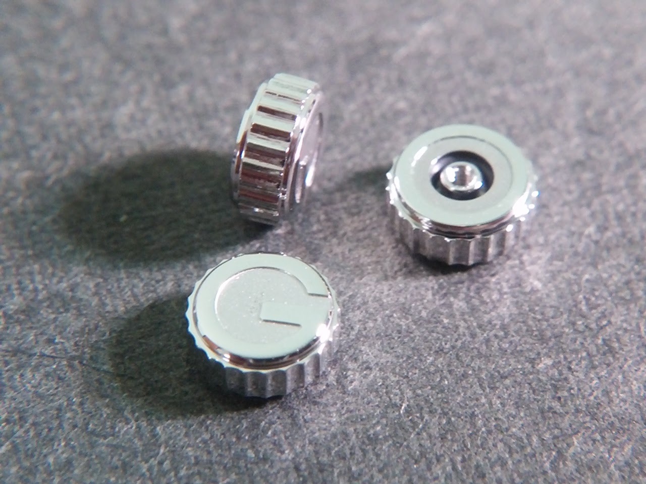 Gucci crown 4.9mm stainless steel, NEW, for watch repair. 1 per order