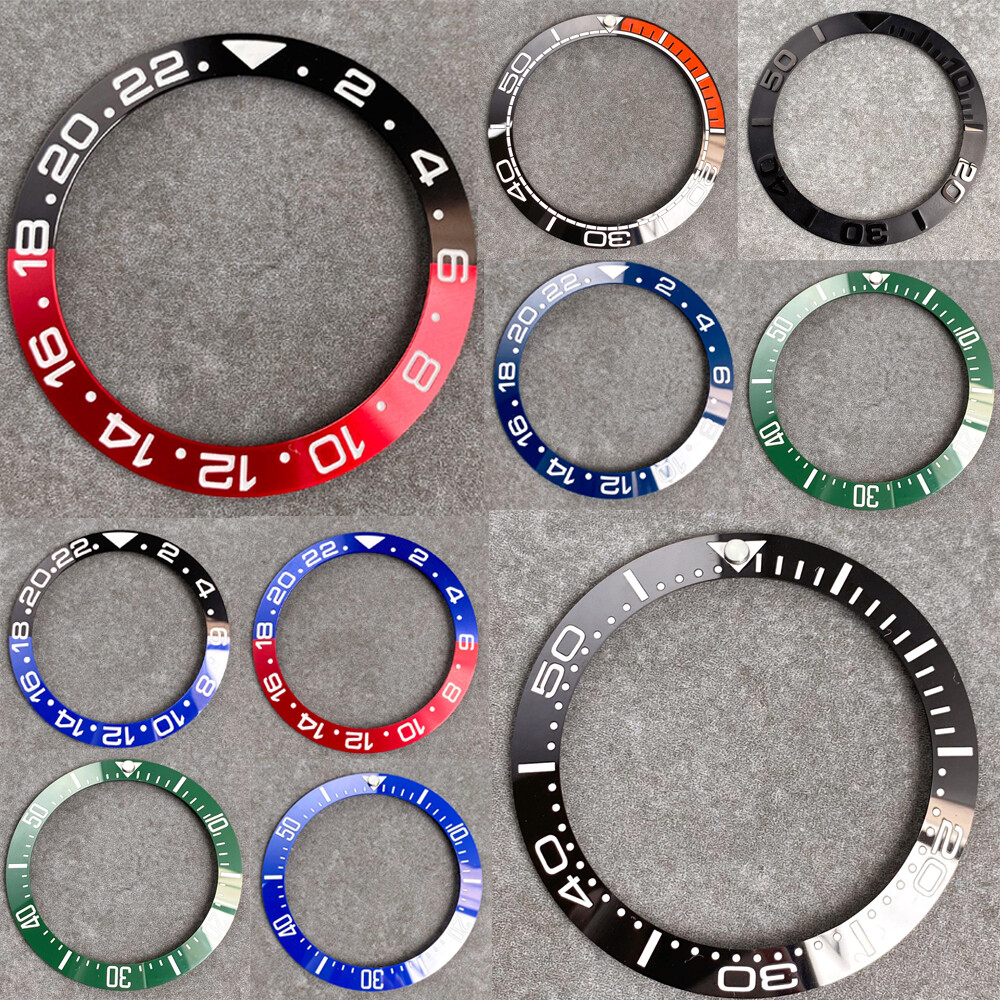 39.8mm*31.6mm Black Green RED Ceramic Bezel Insert For 43mm SEA Yatch Mens Watch