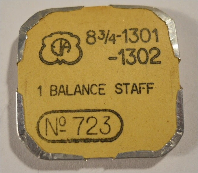 ETA Balance Staff – Caliber 1301 / 1302 – 8 ¾ Linge – Ronda No 3391 Replacement
