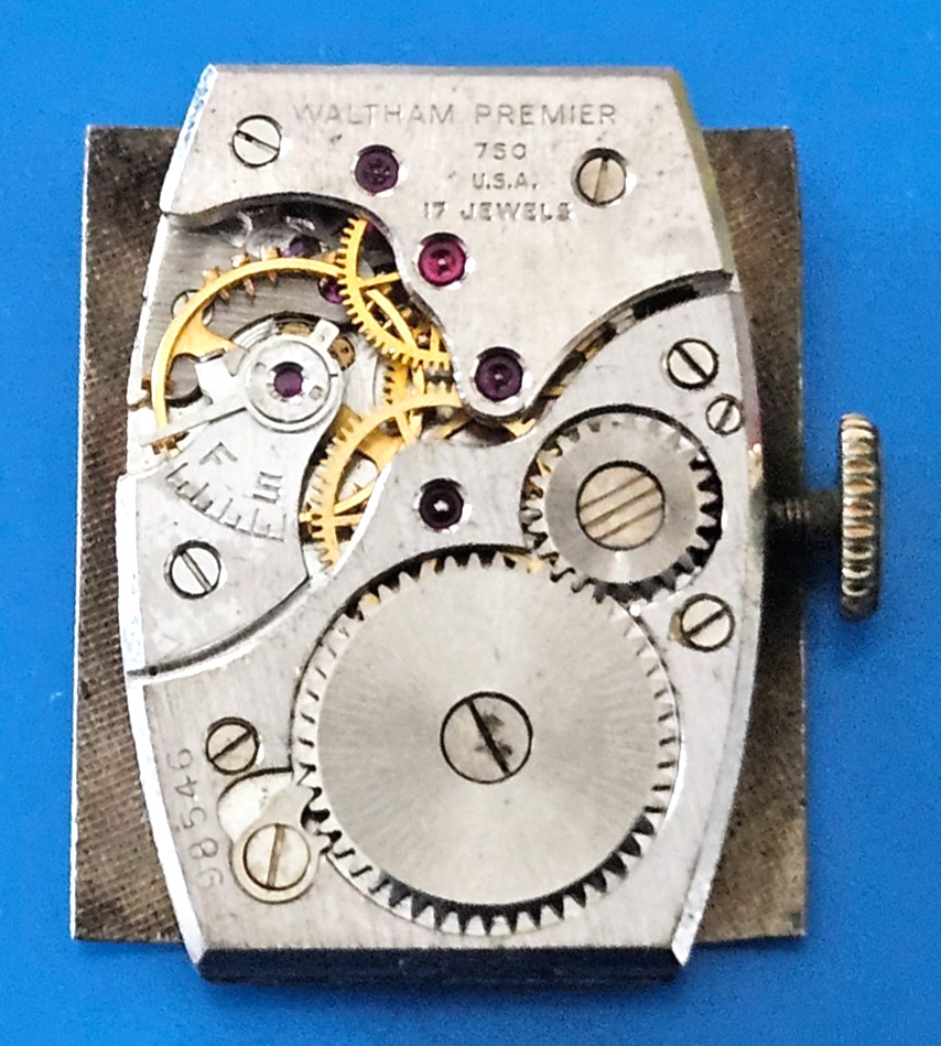 WALTHAM 750 17J Watch Movement (REMOVED FROM GOLD CASE/BALANCE RUNS) lot125