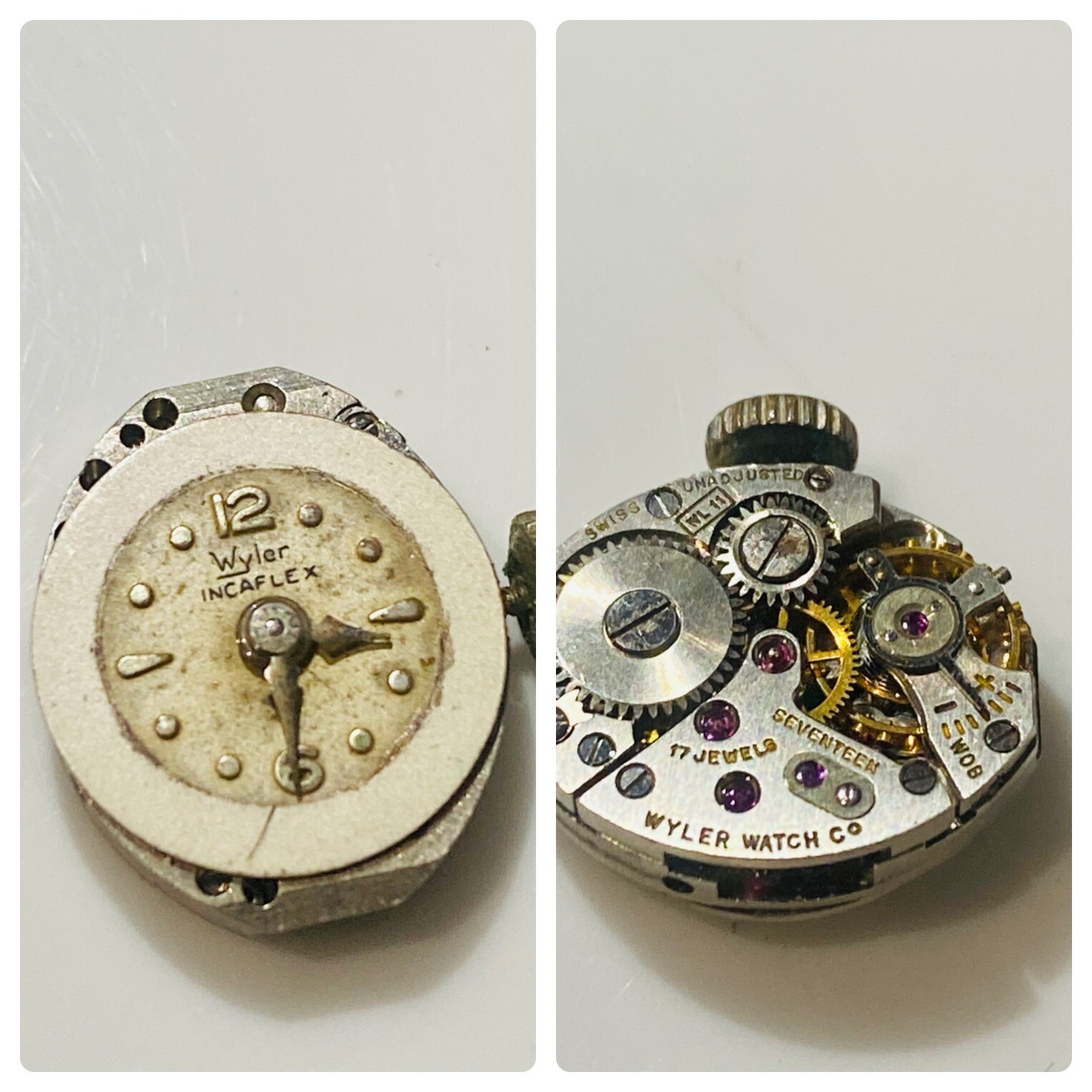 Wyler Incaflex Cal WL11 WL 11 Swiss Movement 17 Jewel Good Balance