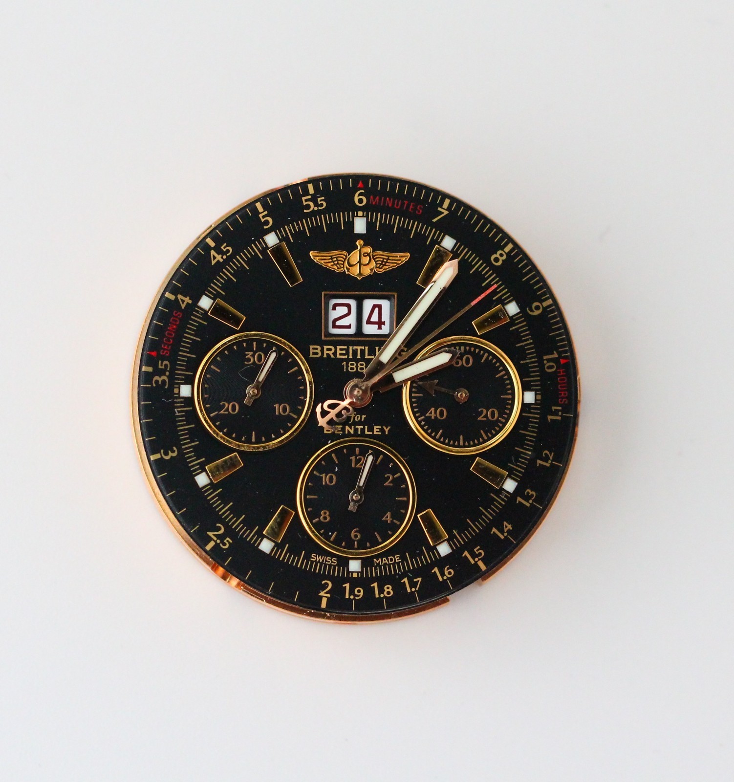 100% Original Breitling Mouvement – Dial – Hands Valjoux 7753 TW325