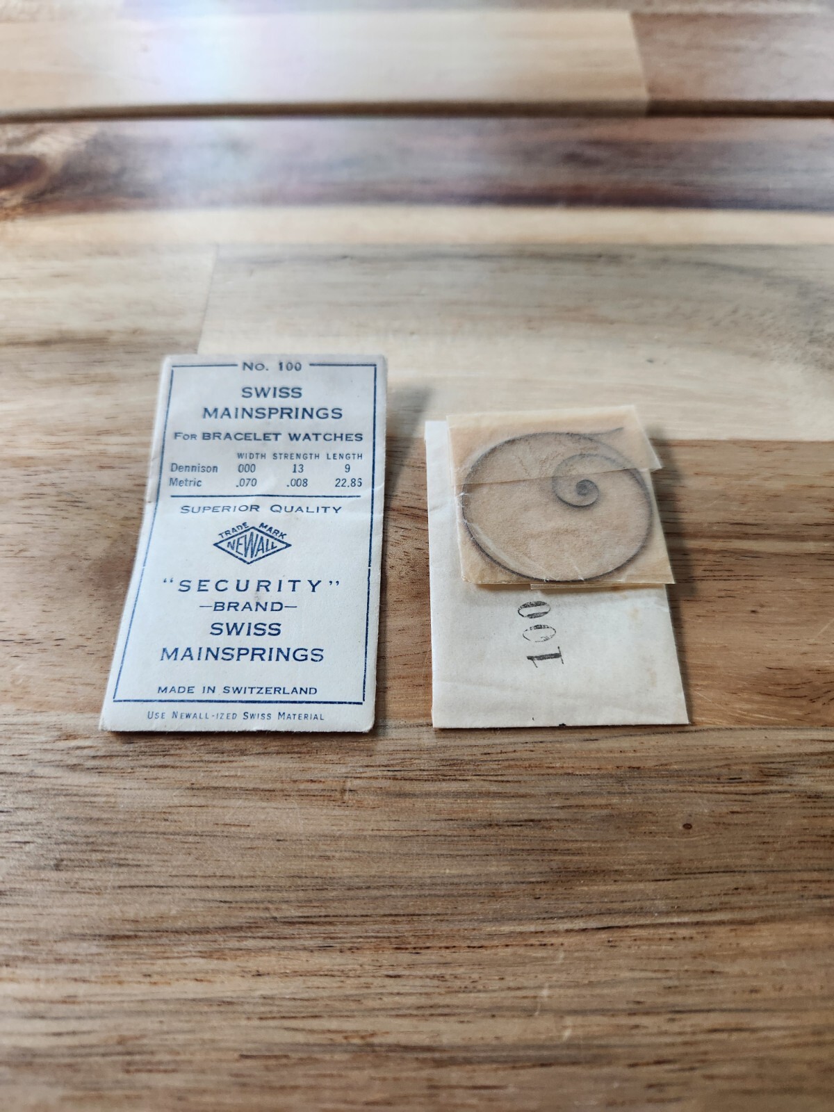 Newall Steel Wristwatch Mainspring 100, 000 x 13 x 9 / .070 X .008 X 22.85