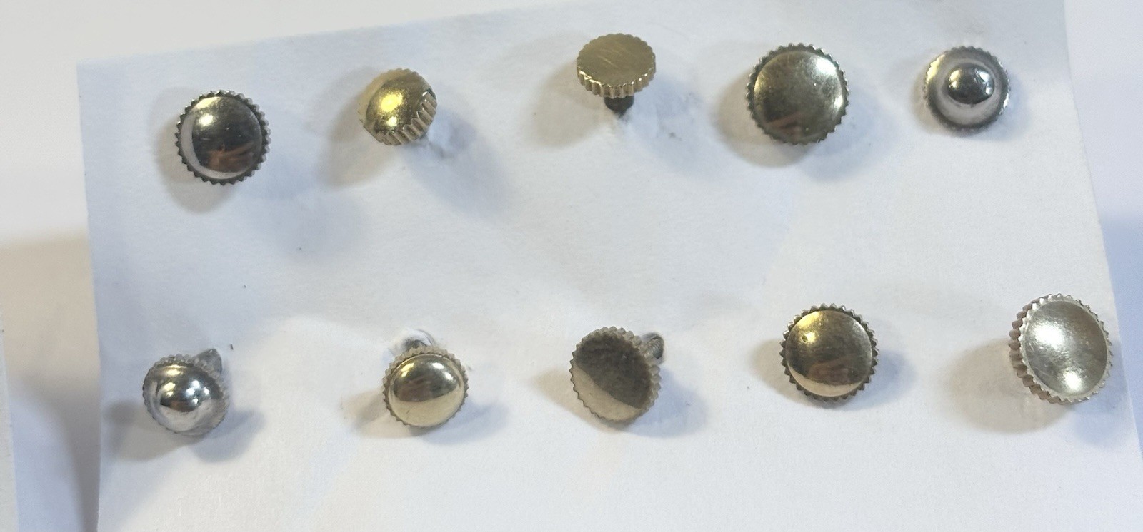 Vintage Lot Silver Tone Winding Crowns & Stems 20Pcs