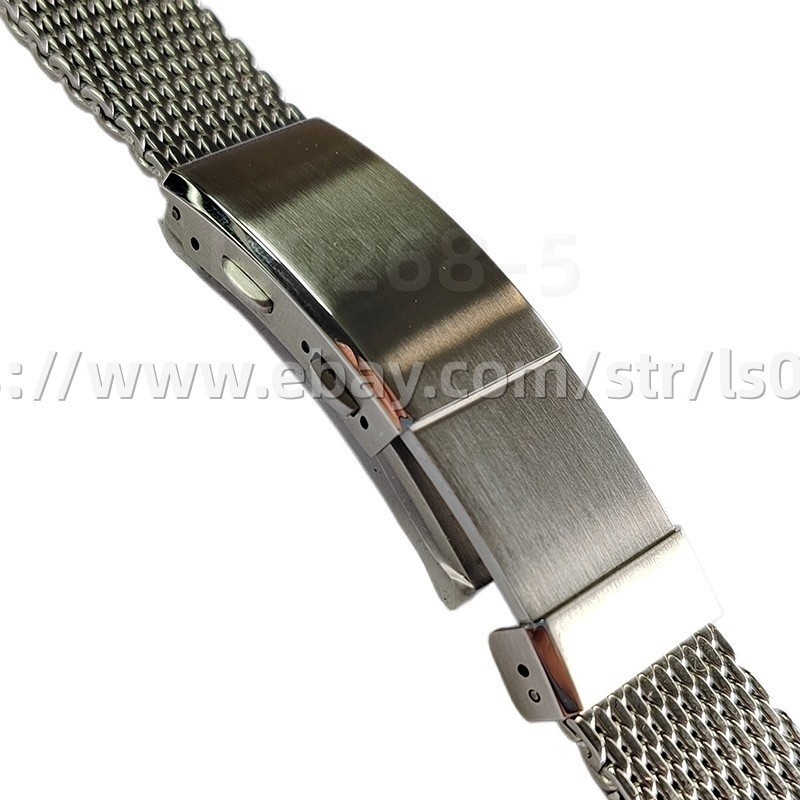 High Quality 20mm 316L Stainless Steel Mesh Watch Band Strap Bracelet Adjustable
