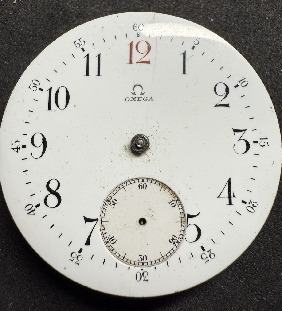 Genuine Omega 19 1/2 Ligne Pocket Watch Movement For Spares Repair