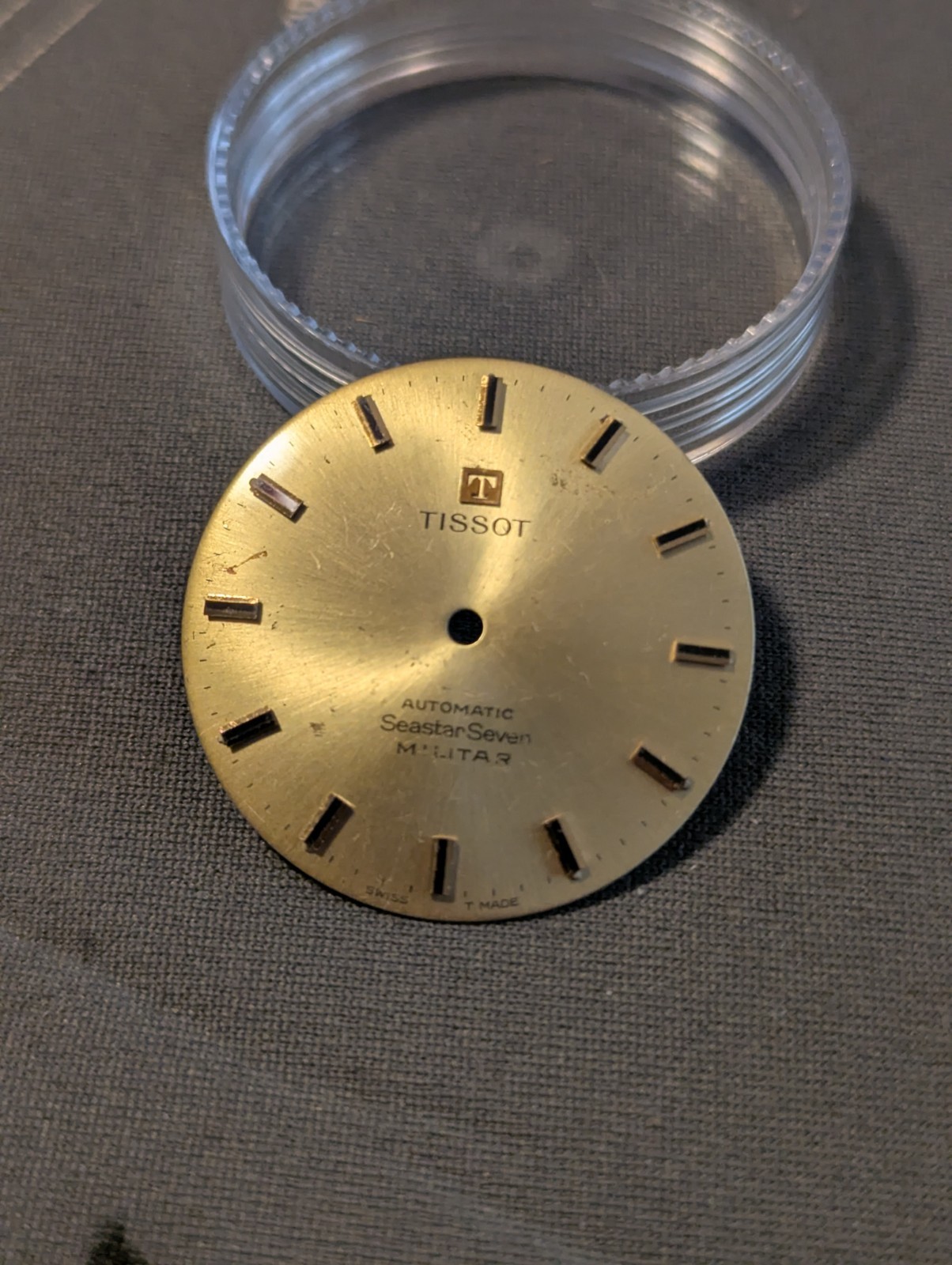 Tissot Visodate Seastar Militar watch parts – Dials. lot of 3 plus extra