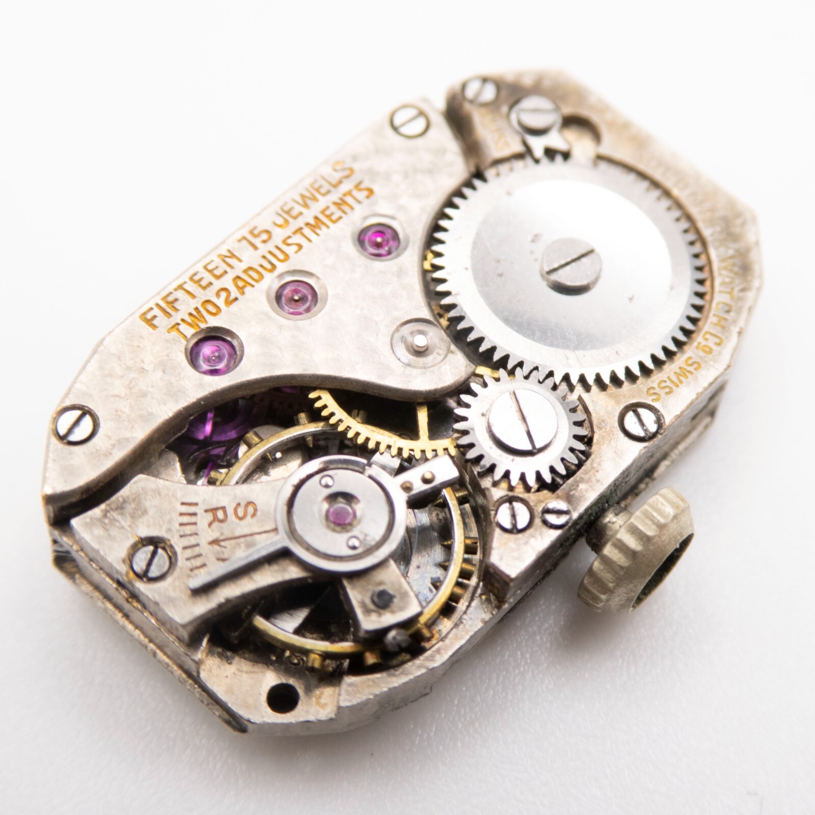 Vintage Goldmark Watch Co. Caliber 182 15-Jewel 2-Adjustment Wristwatch Movement