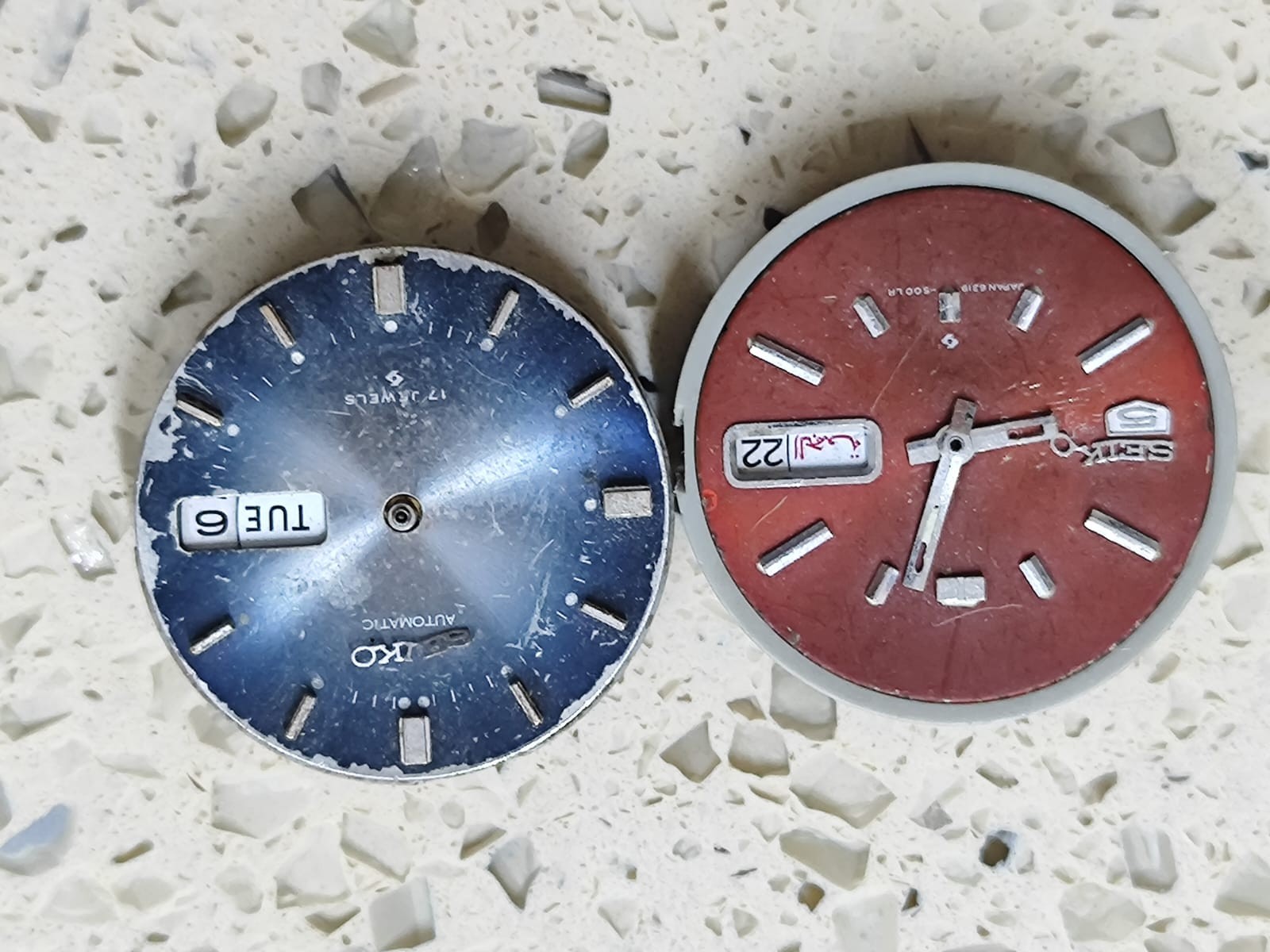 SEIKO 6309A-6319A Automatic Lot Movements With Dial Not Working for Parts