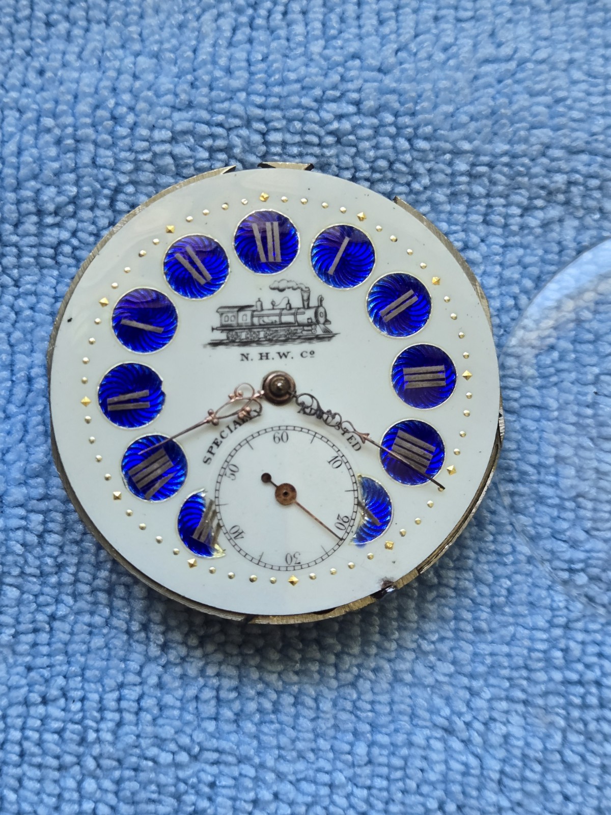 Antique Swiss N.H.W. Co. manual-wind pocket watch movement