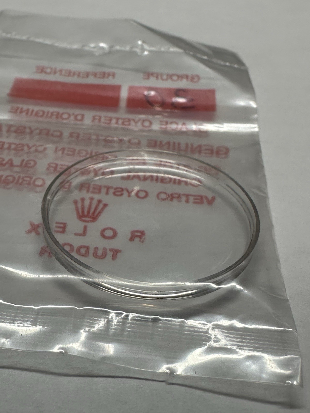 NOS Rolex Tropic 30 Watch Crystal For Rolex Oyster Speedking + Oyster Perpetual