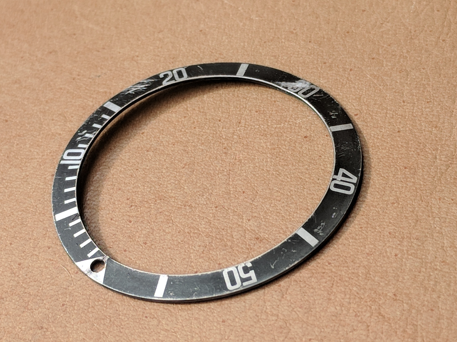AFTERMARKET DAMAGED Faded Long 5 Bezel Insert For Rolex MF 5513 ***READ BELOW***