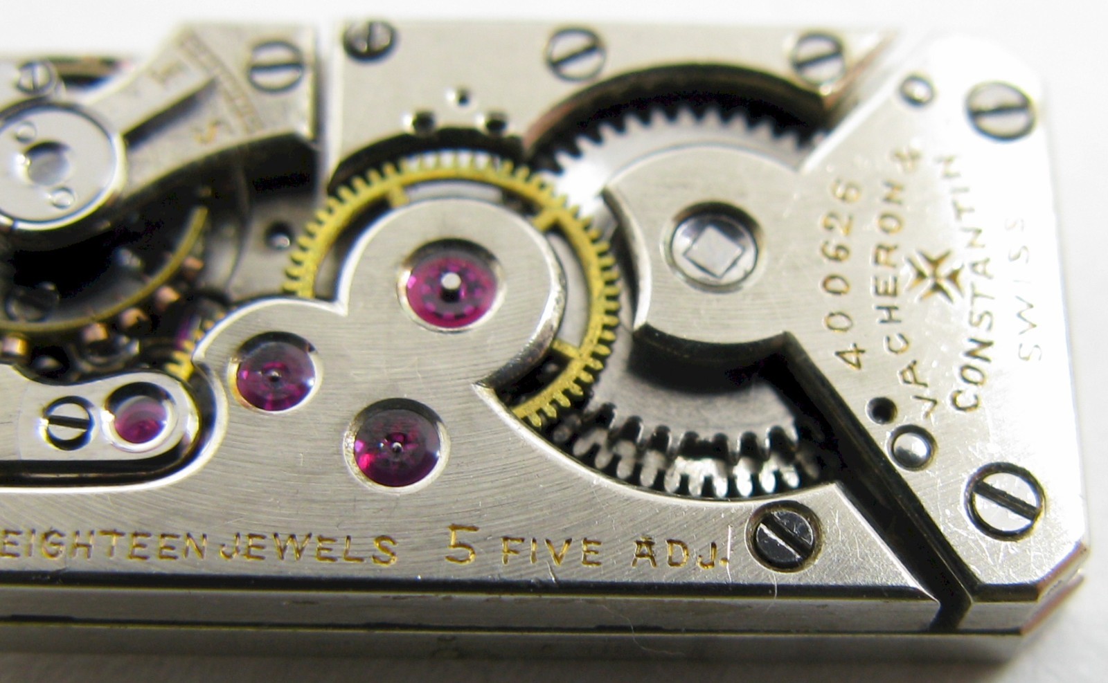 rectangle Lady Vacheron Watch Co. Movement 18 j. 5 adj. for parts …