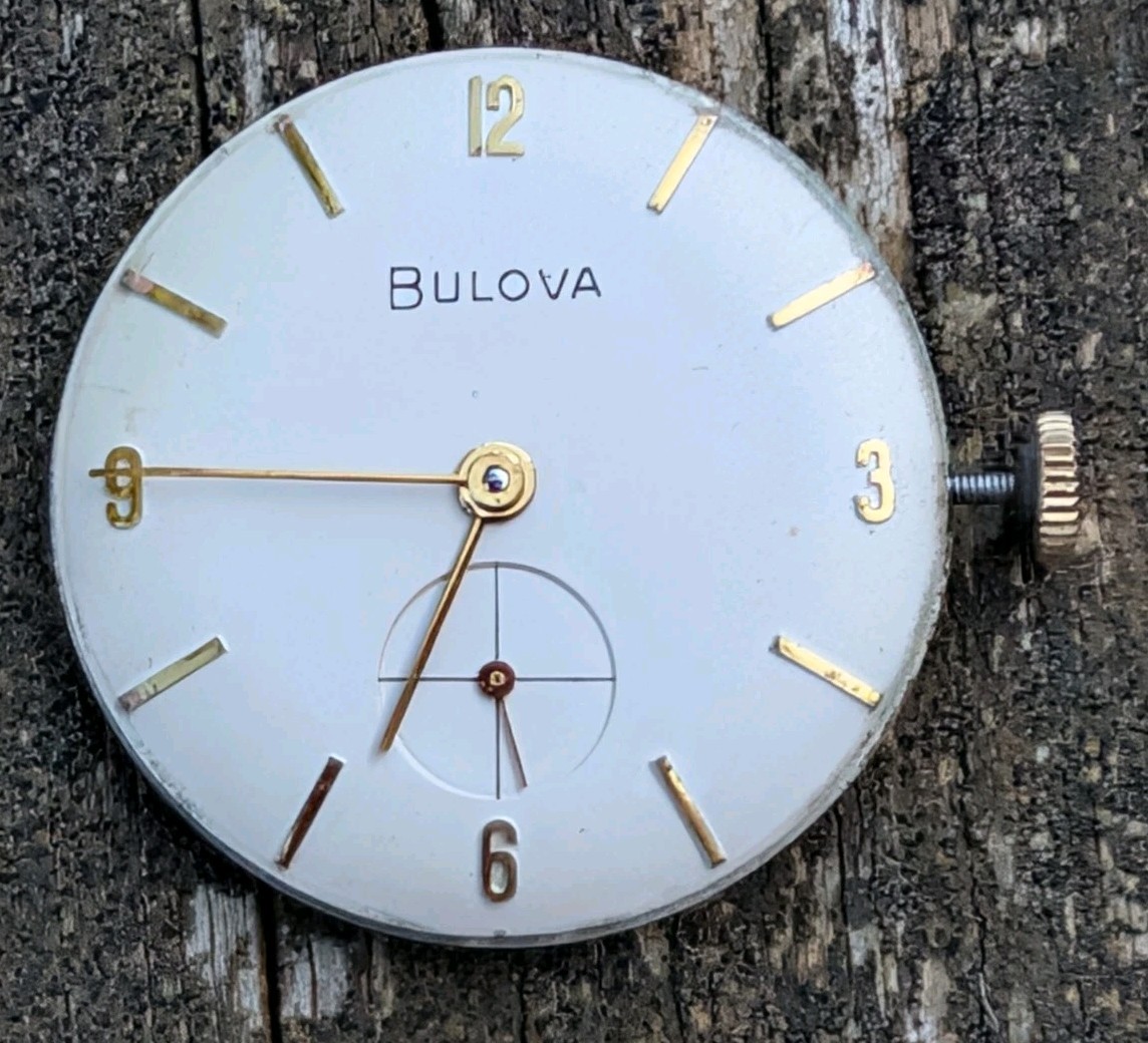 Genuine Bulova Movement (cal 11AC) in Running Order w Nice Dial!!