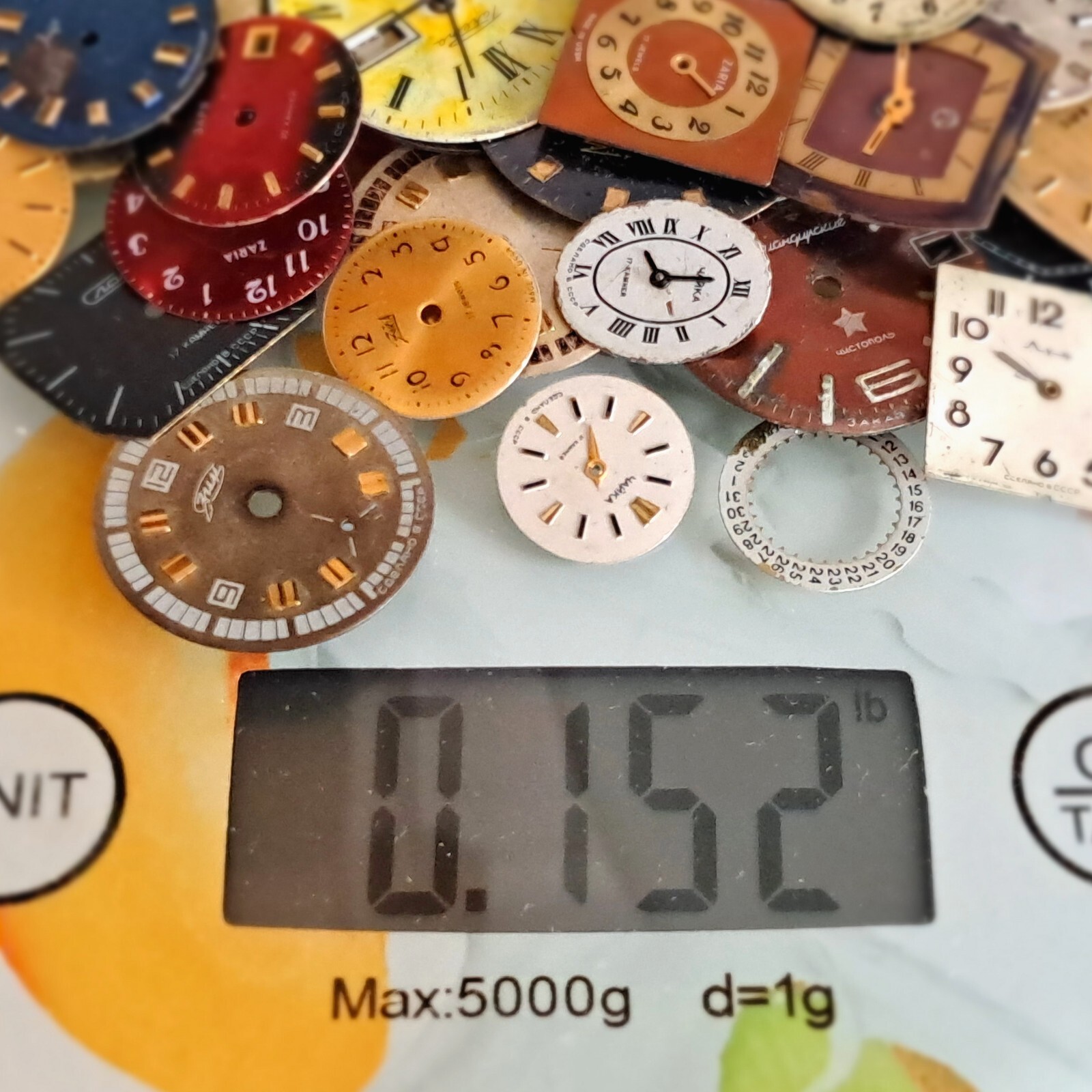 Vintage Watch Dials Lot 150g – Steampunk Art Supplies – Antique Faces for watch