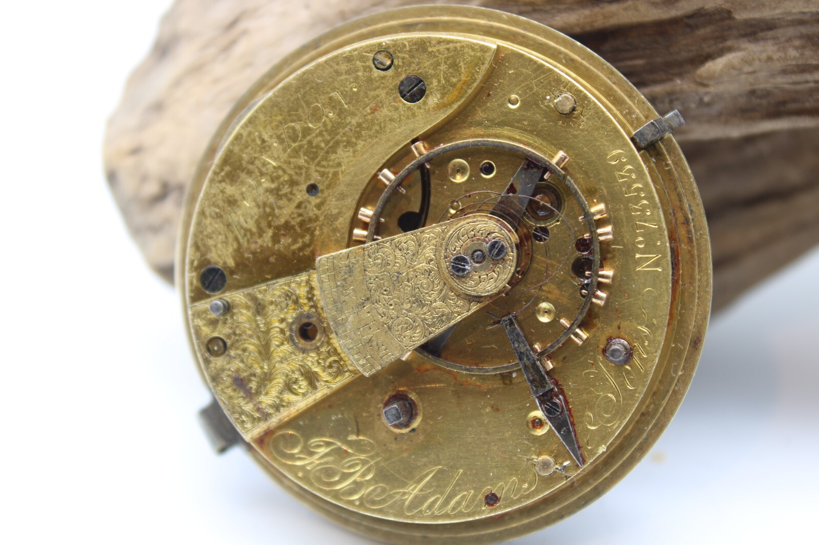 F.B. ADAMS & SONS POCKET WATCH MOVEMENT LONDON 73539 48mm (SP3)