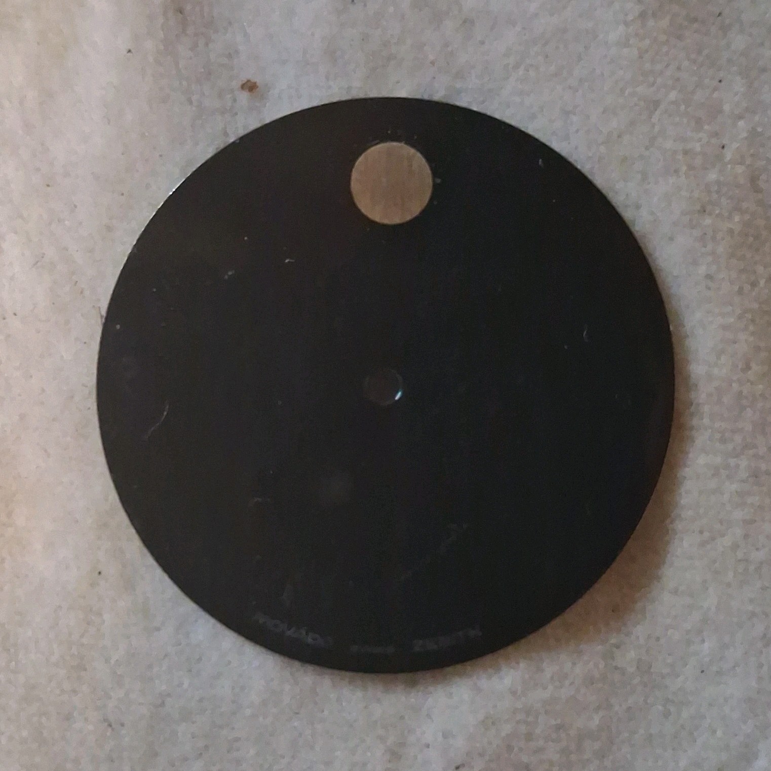 Movado Black Watch Dial Blank Face Plate, No Hour Marks, Fits Zenith
