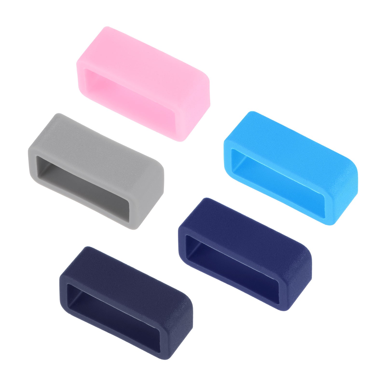Watch Band Strap, Rubber Watch Keeper for 16mm Width Watch Band 5 Color 20 Pcs