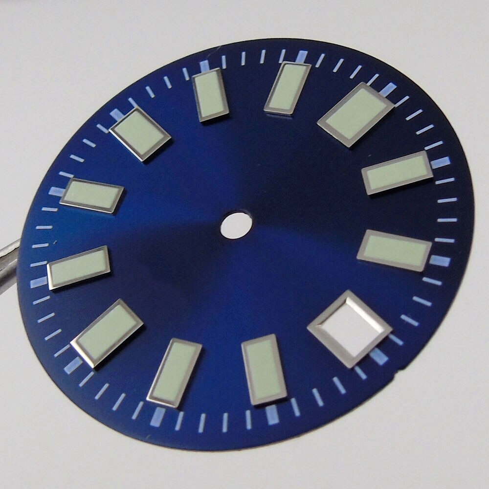 29mm Sunburst Watch Dial Fit for NH35 NH36 ETA2824 PT5000 ST2130 Green Lume