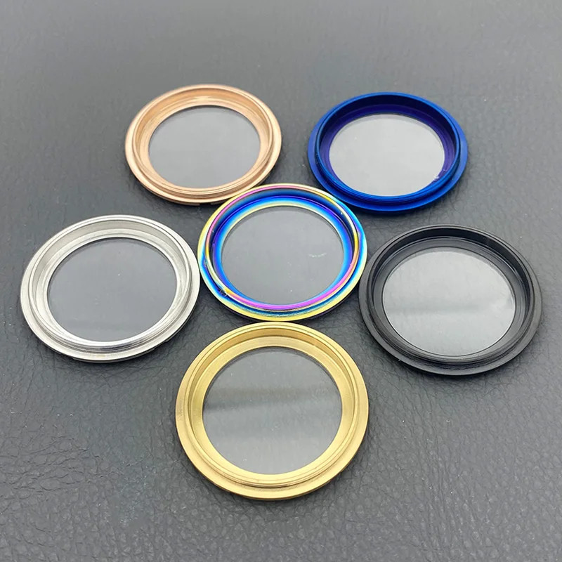 NH35 Caseback Sapphire Transparent Glass Back Cover For Diver-Style Watch Cases
