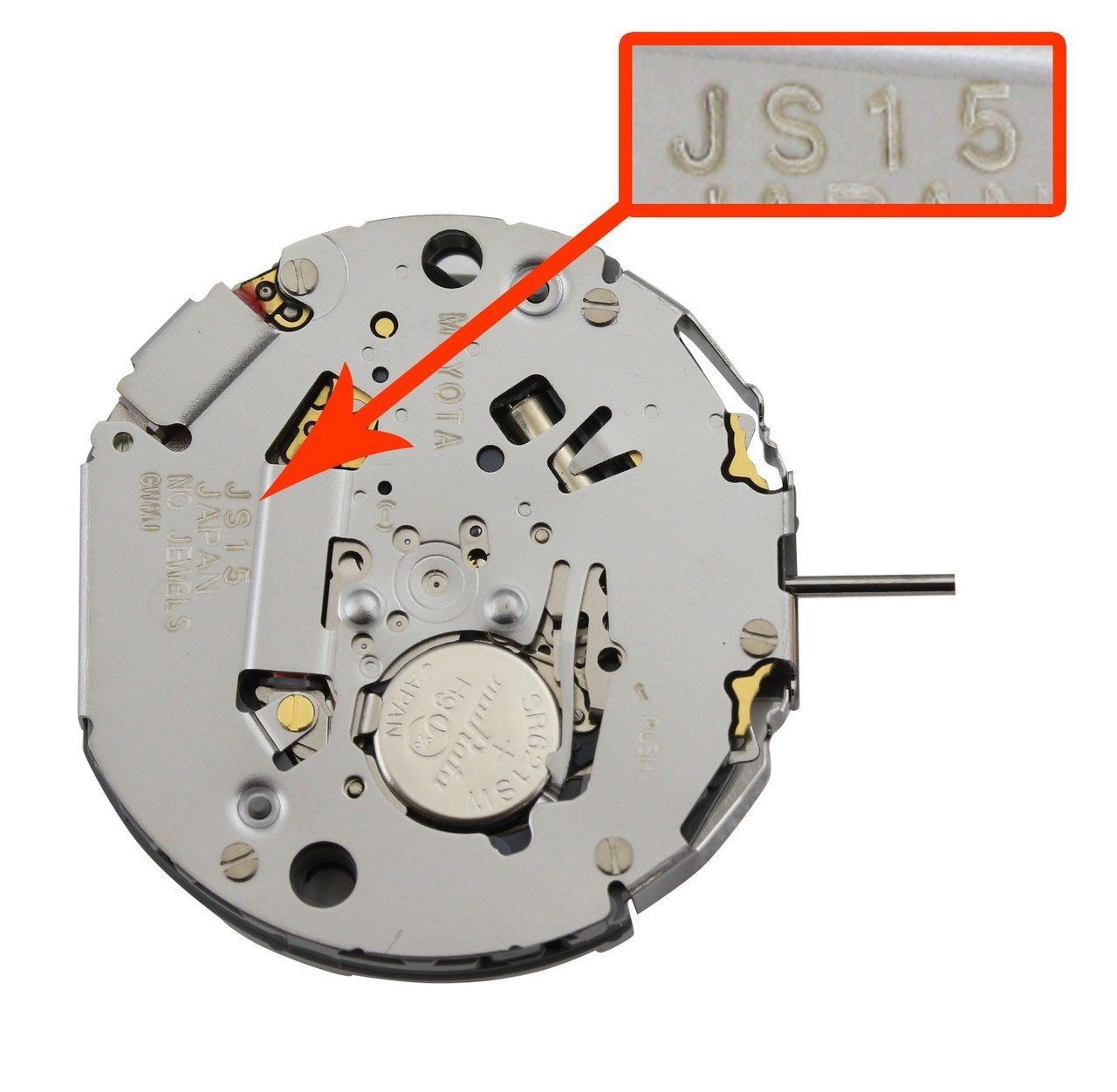 Miyota/Citizen JS15, 3 Hands, Japan Quartz Chronograph Movement (Various Dates)