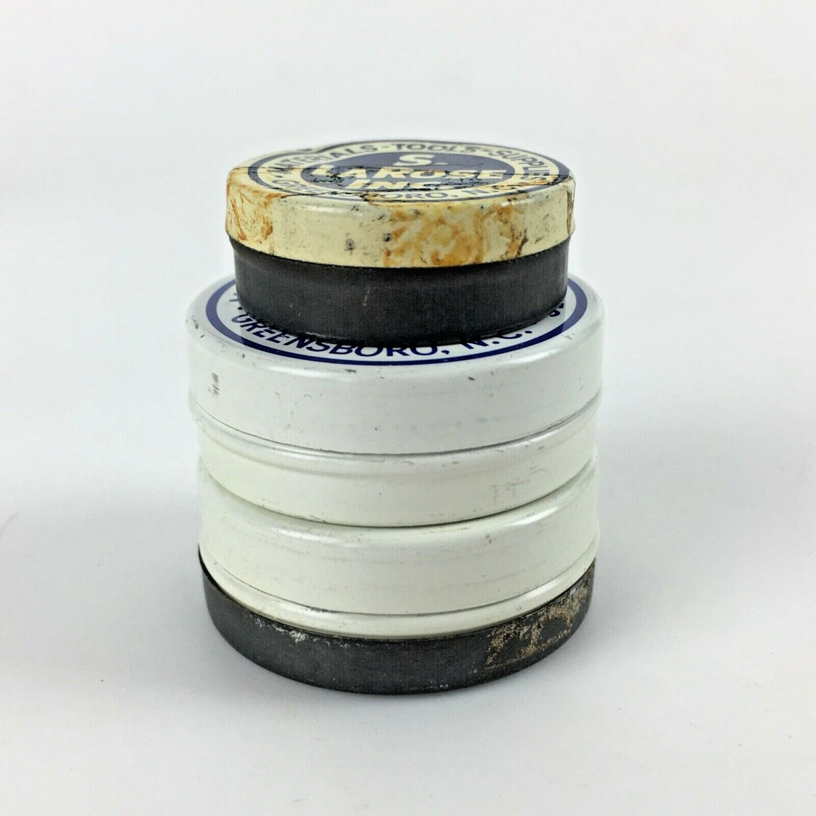 S LaROSE Watch Jeweler Parts Tins Lot 3 Metal Greensboro NC Vtg Advertising