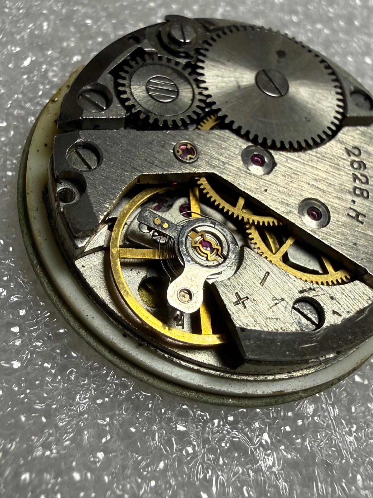 Watch movement USSR Raketa Cal.2628.H. plus Dial. For parts .