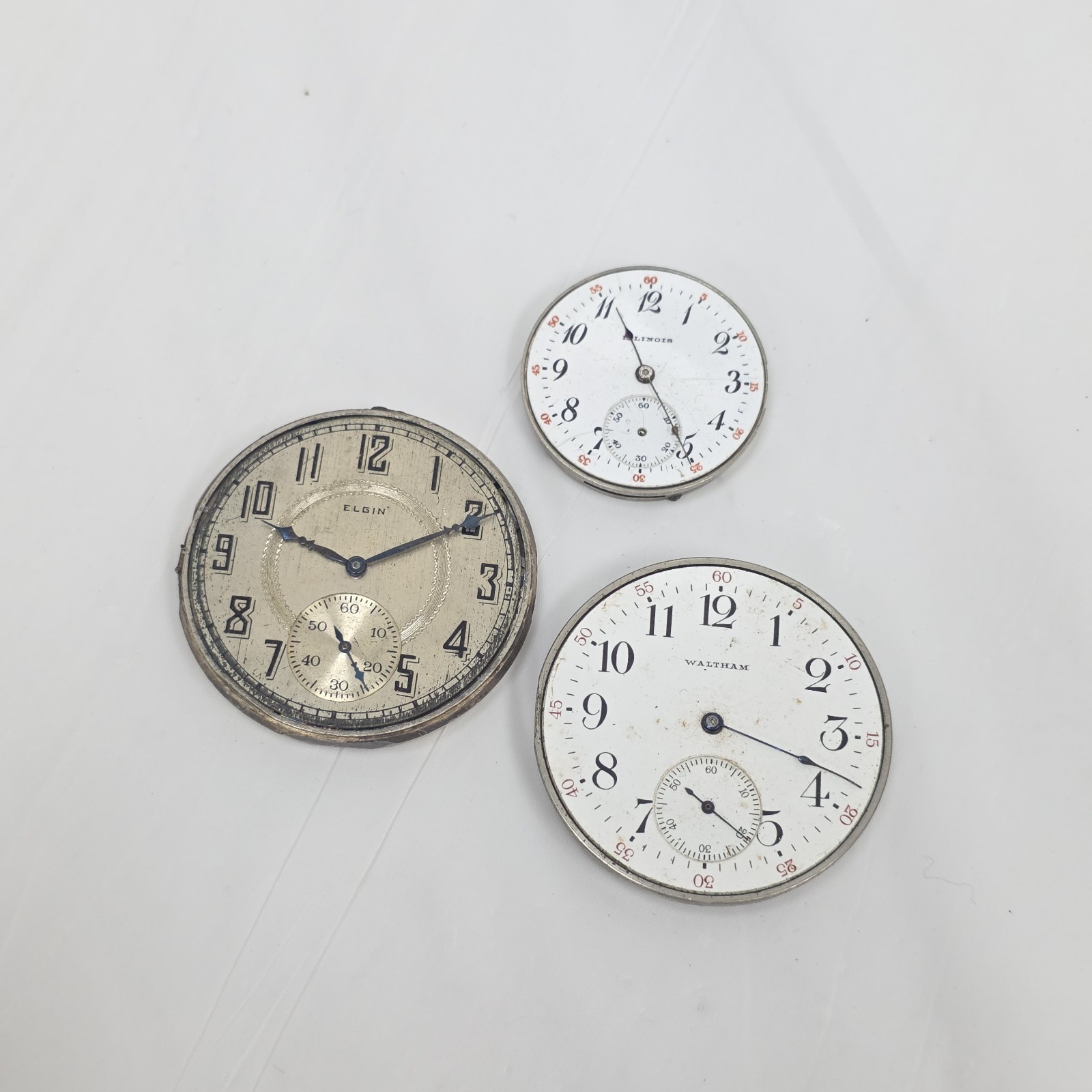 Pocket Watch Variety Movement Mechanical Watch Lot AS-IS Waltham Elgin Illinois