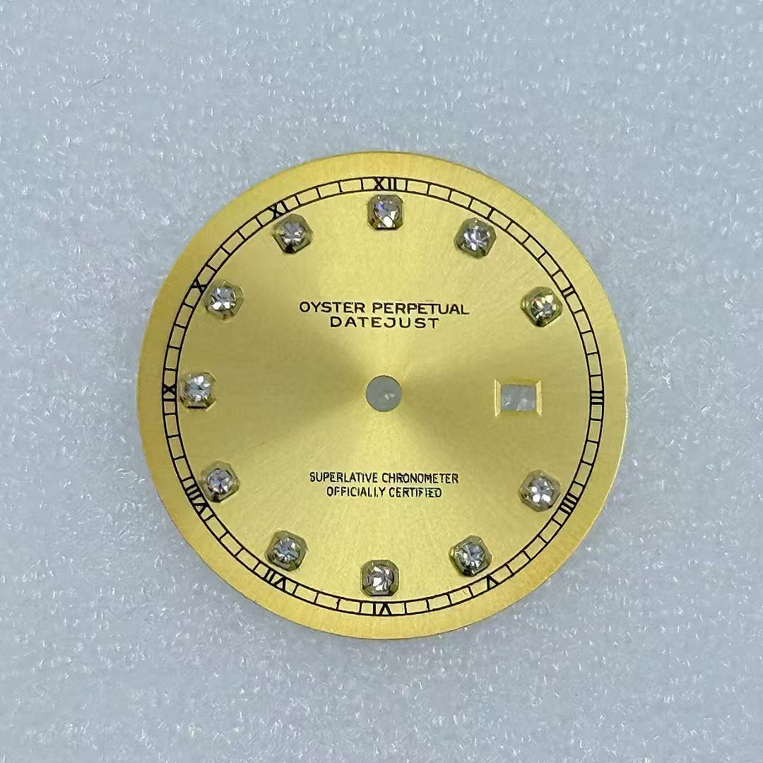 24.5mm Sun Pattern Diamond Surface Watch Dial No Luminous For NH05 Movement