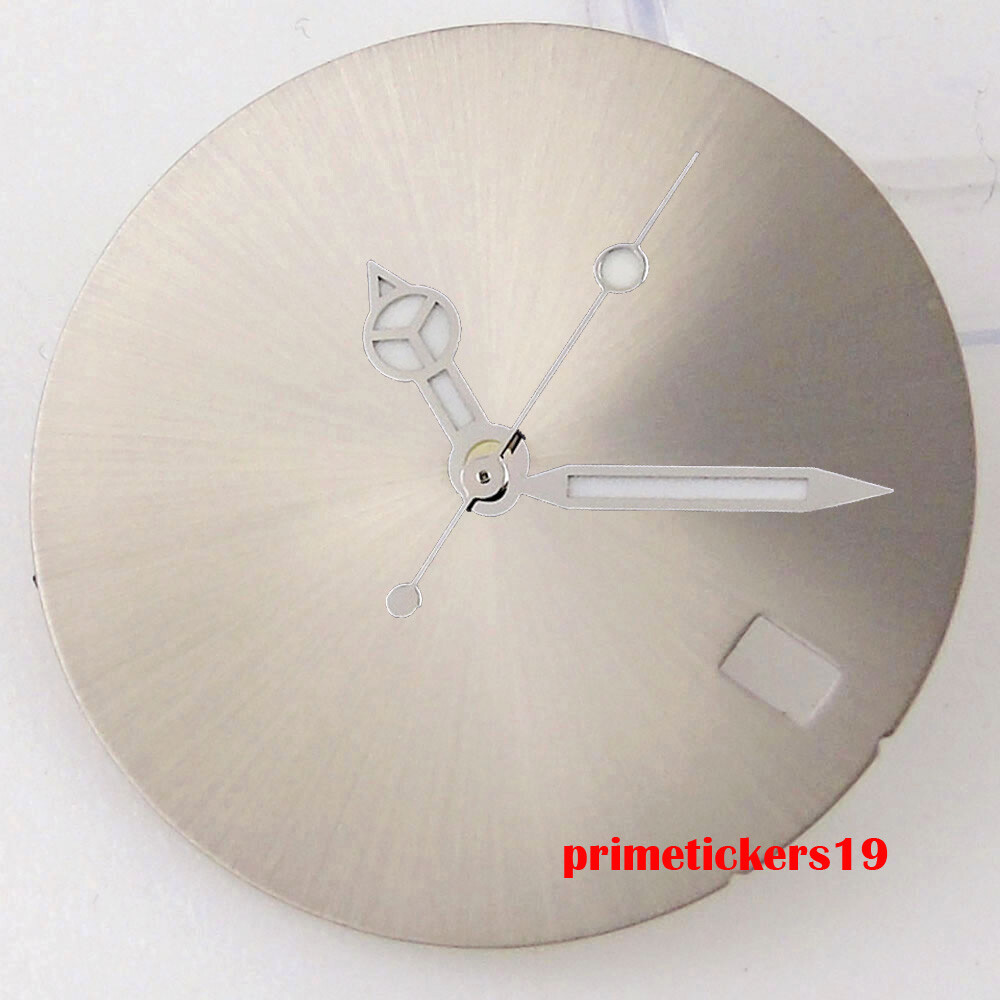 28.5mm Sterile Watch Dial Face Sunburst Date Window Hands Set Fit NH35 Movement
