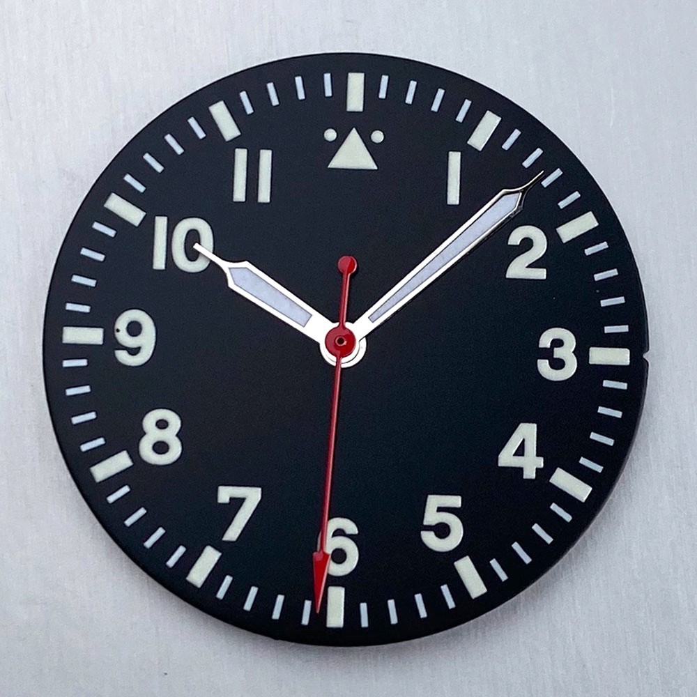 29mm Luminous Pilot No Logo Watch Dial For Miyota 8215 PT5000 NH35 Replacement