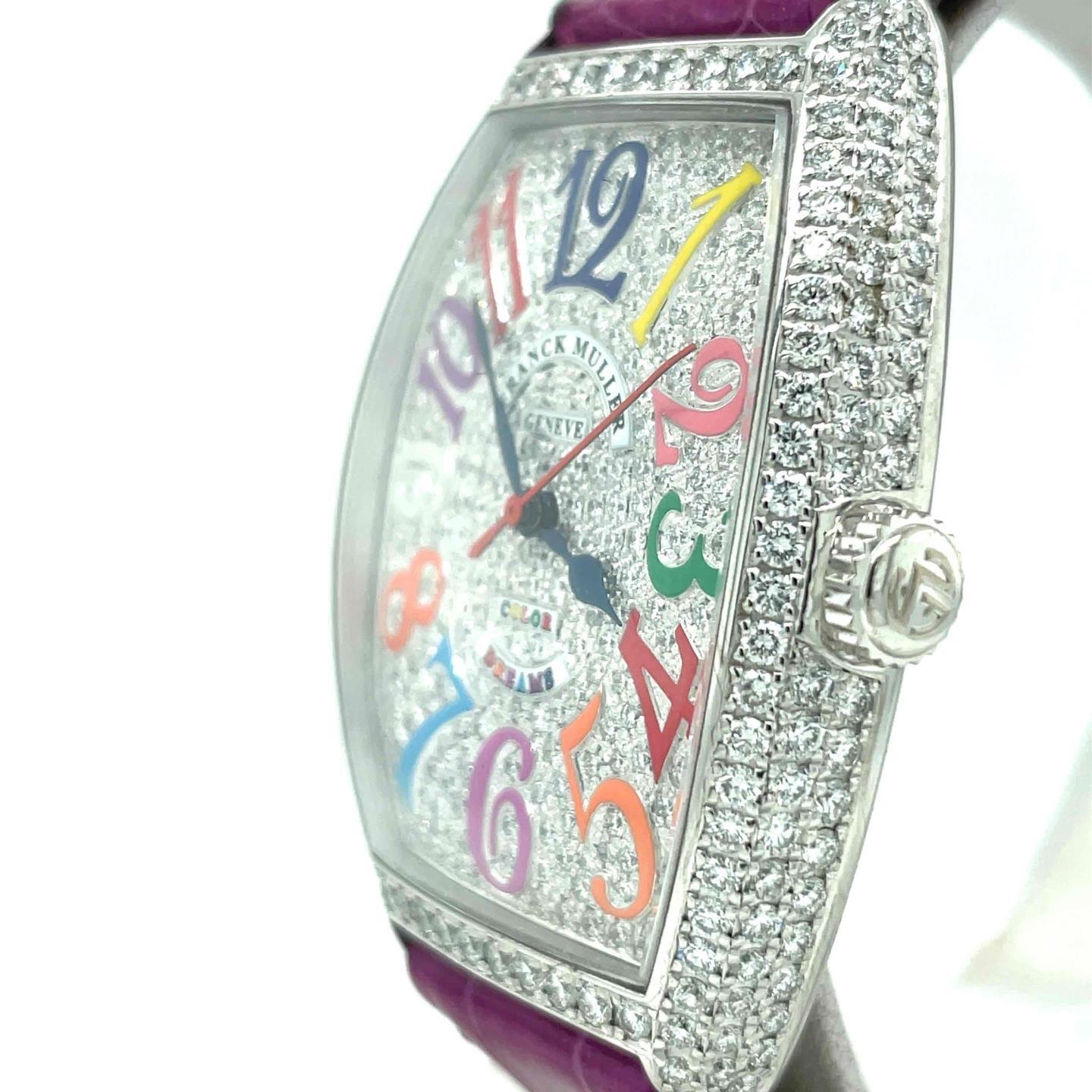 Franck Muller Color Dreams Automatic Large Factory Diamonds Unisex 6850 SC D CD