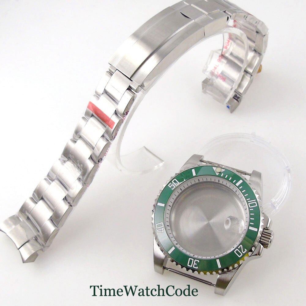 Sapphire Crystal Watch Case 40mm Chapter Ring Fit NH35A NH36A ETA2824 PT5000