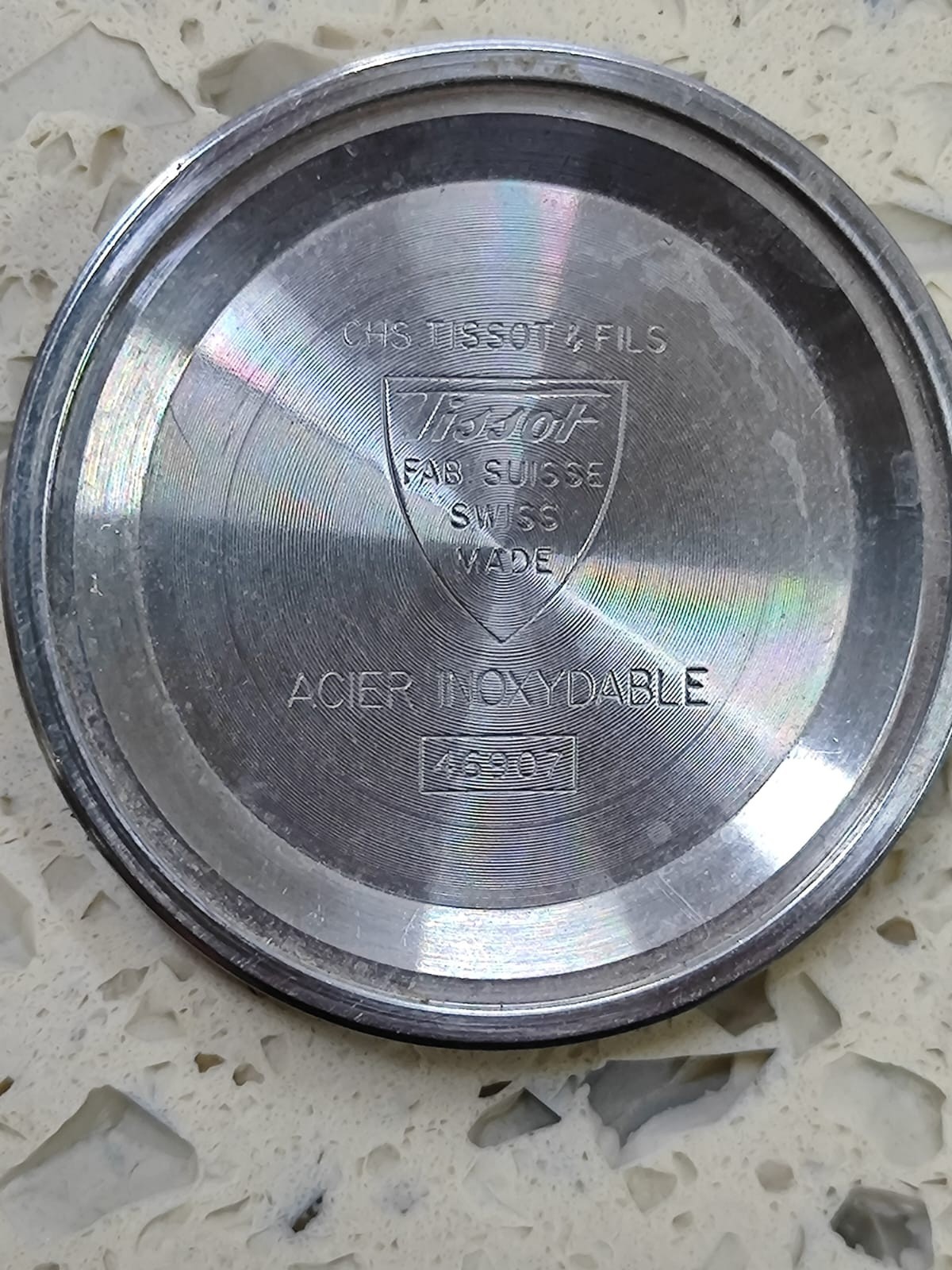 1970 TISSOT SEASTAR AUTOMATIC REF 46907 AS 2066 Part Back Case Used
