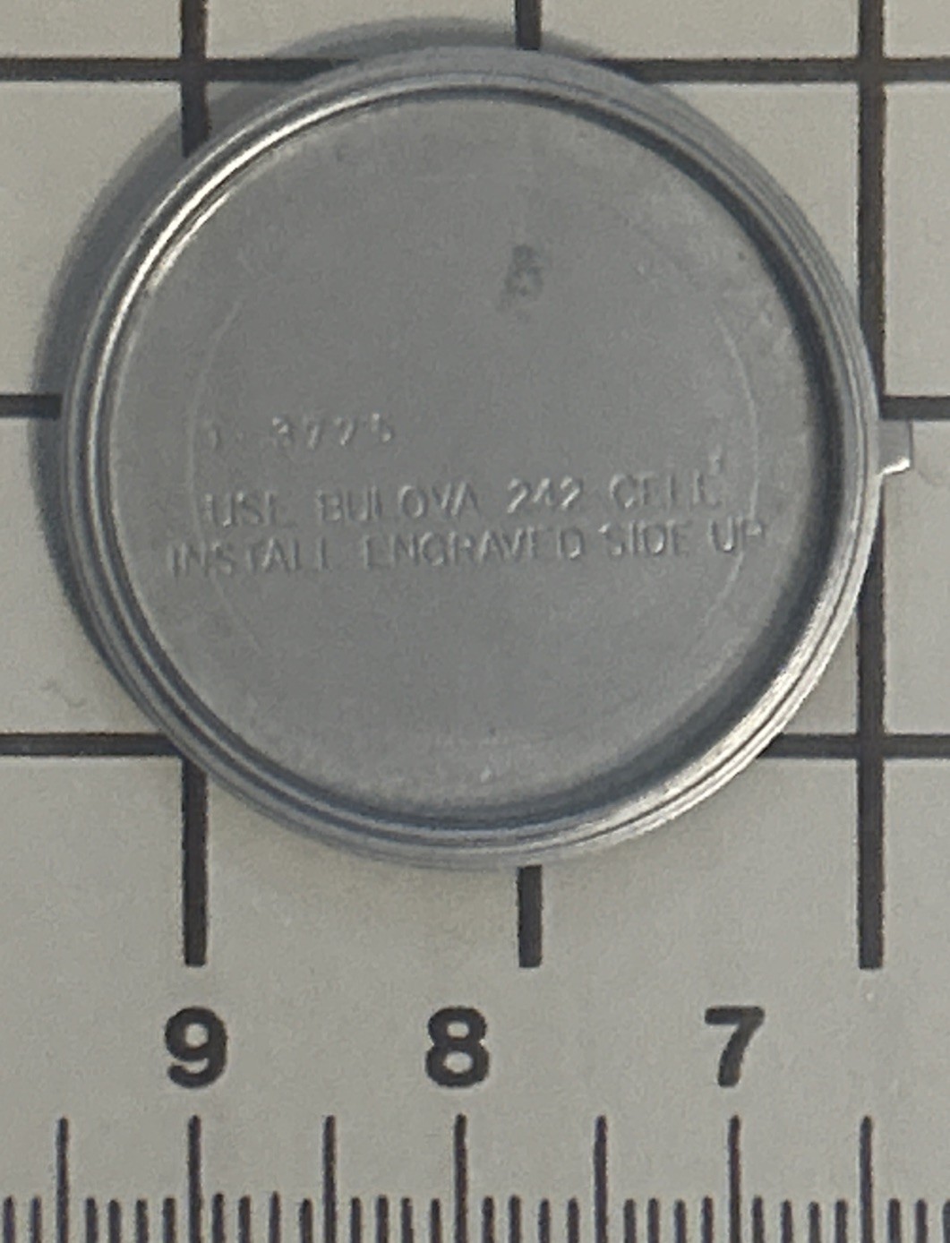 Vintage Genuine Bulova N7 Stainless Steel Watch Caseback T-3775