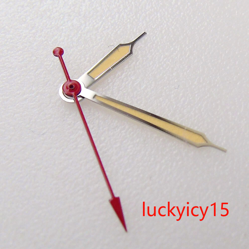 Silver Yellow Hands Green Luminous Watch Hand fit NH35 NH36 2824 Accessories