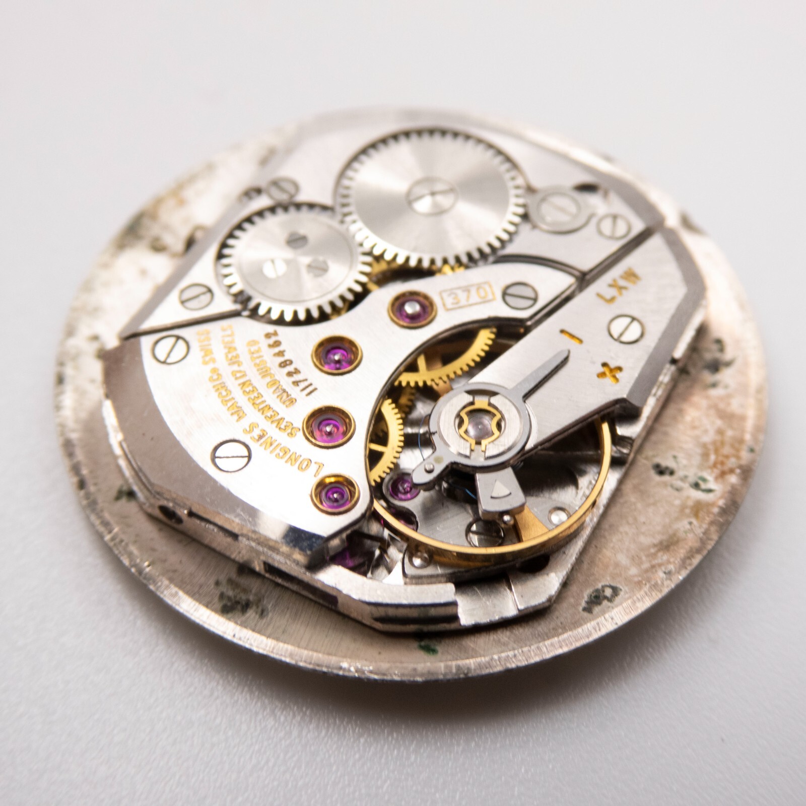 Vintage Longines Caliber 370 17-Jewel Wristwatch Movement, Runs