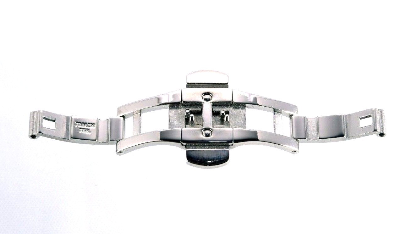 Polished Stainless Steel Butterfly Deployment Clasp 6 mm x 24 mm